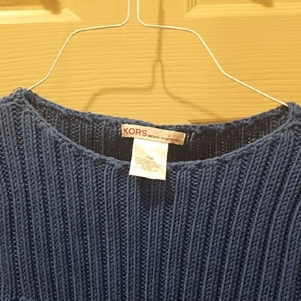 Michael Kors Navy Ribbed Sweater